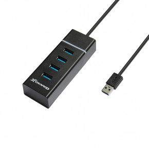 USB HUB Grand-X Travel USB-USB 4USB3.0 Black (GH-412) 5