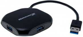 USB HUB Grand-X USB-USB 4USB 3.0 GH-415 Black 3