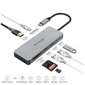 USB HUB 3  1 Grand-X PD charging Type-C-HDMI 3USB 3.1 OTG CR Gray (SG-512) 6