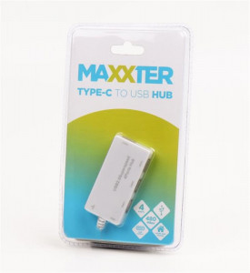 USB HUB Maxxter USB-Type-C 4USB 2.0 HC-204 White