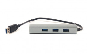 USB HUB PowerPlant USB-RJ45 3USB 3.0 Gigabit LAN CA910564 Silver 4