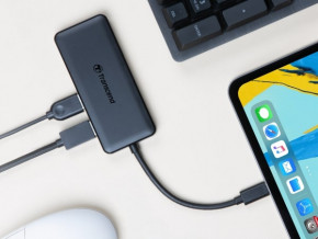  Transcend USB Type-C HUB 6 microSD/SD Black (TS-HUB5C) 6