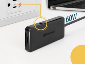  Transcend USB Type-C HUB 6 microSD/SD Black (TS-HUB5C) 7