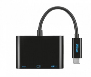 USB HUB Trust Multiport Type-C-HDMI 3.1 1USB Black (21260)