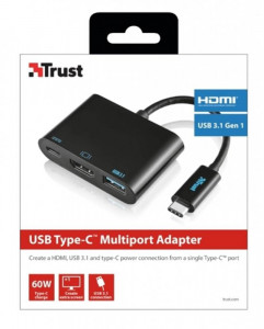 USB HUB Trust Multiport Type-C-HDMI 3.1 1USB Black (21260) 5