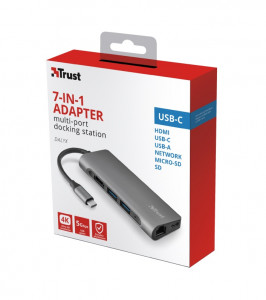 USB- Trust Dalyx Aluminium 7-in-1 USB-C Multi-port (23331) 3