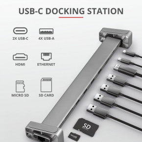 USB- Trust Dalyx Aluminium 10-in-1 USB-C Multi-port Dock (23417) 15