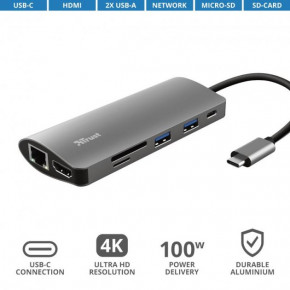 USB- Trust DALYX 7-IN-1 USB-C ALUMINIUM (23775)