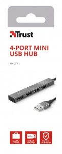 USB- Trust Halyx Aluminum 4-Port Mini USB Hub (23786) 13