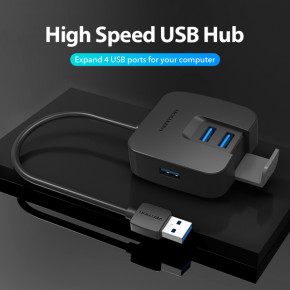 USB HUB Vention USB-USB 4USB 3.0 Black (CHBBD) 3