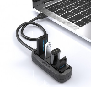 USB HUB Vention USB-USB 4USB 2.0 Black (VAS-J43-B015) 4