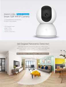  IP  Xiaomi MiJia Smart Camera 720P 360 degree WiFi 3