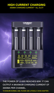   Liitokala Lii-600, 4 , Ni-Mh/Li-ion, 220V/12V, Test, LCD 9