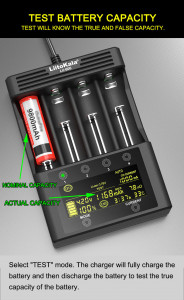   Liitokala Lii-600, 4 , Ni-Mh/Li-ion, 220V/12V, Test, LCD 11