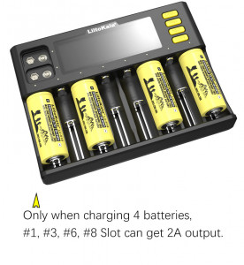   Liitokala Lii-S8, 10 , Ni-Mh/Li-ion/LiFePo4, 220V/12V, LED+LCD 7