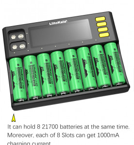   Liitokala Lii-S8, 10 , Ni-Mh/Li-ion/LiFePo4, 220V/12V, LED+LCD 8