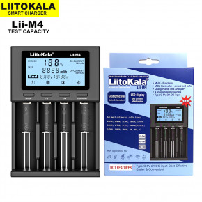   Liitokala Lii-M4, 4 , Ni-Mh/Li-ion, USB Type-C, Powerbank, Test, LCD, Box 11