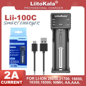   Liitokala Lii-100C, 1 , Ni-Mh/Li-ion, USB, PowerBank, LED, Box 5