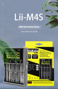   Liitokala Lii-M4S, 4 , Ni-Mh/Li-ion, USB Type-C, Powerbank, Test, LCD, Box 6