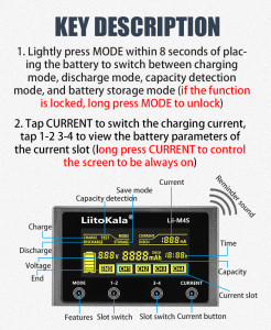   Liitokala Lii-M4S, 4 , Ni-Mh/Li-ion, USB Type-C, Powerbank, Test, LCD, Box 9