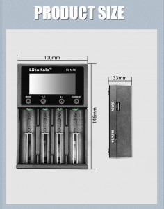   Liitokala Lii-M4S, 4 , Ni-Mh/Li-ion, USB Type-C, Powerbank, Test, LCD, Box 11