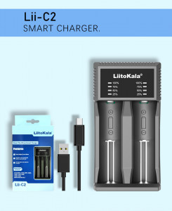   Liitokala Lii-C2, 2 , Ni-Mh/Li-ion, USB Type-C, LED, Box 5