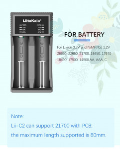   Liitokala Lii-C2, 2 , Ni-Mh/Li-ion, USB Type-C, LED, Box 8