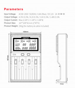   MiBoxer C4 (version v4, new) 4  Ni-Mh/Li-ion(4.2/4.35)/LiFePO4 220V/12V LCD Test 3