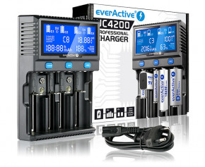   everActive UC4200, 4+2 , Ni-Mh/Li-ion(4.2/4.35)/LFP/, 220/12V, LED, Test, Box 10