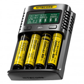   Nitecore UMS4, 4 , Ni-Mh/Li-Ion/IMR/LiFePO4 (3.6-4.35V), USB QC2.0, LCD, Box 5