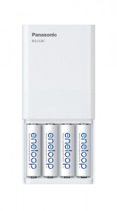   Panasonic BQ-CC87USB, AA/AAA, Eneloop ready, LED , 4 , USB, PowerBank,  6