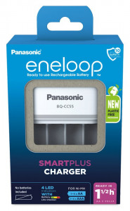   Panasonic BQ-CC55E, AA/AAA, Eneloop ready, LED , 4 , 3.2/1.2A, Eco Box 3