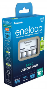    Panasonic BQ-CC61USB BK-3MCDE (K-KJ61MCD40USB), AA/AAA, Eneloop ready, LED ,   2/4 , Eco Box 4