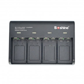   Soshine V4, Li-Ion/LiFePO4/NiMH , LED , 4 , 8.4-10.8V/200mA, Box 3