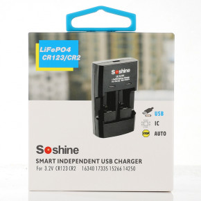   Soshine S5(Fe),  LiFePO4   CR123/CR2, USB Type-C, LED , 2 , Box 8