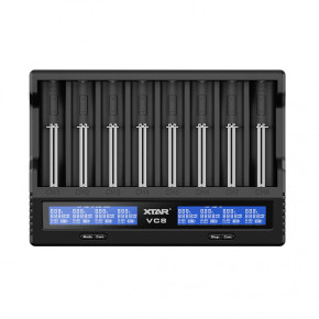  XTAR VC8, Ni-Cd/Ni-Mh/Li-Ion, USB-C QC, LCD , Box