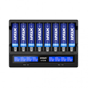  XTAR VC8, Ni-Cd/Ni-Mh/Li-Ion, USB-C QC, LCD , Box 3