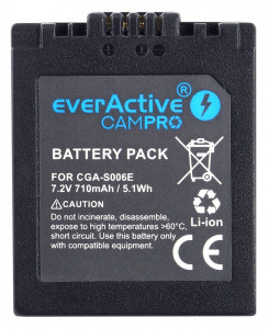    everActive CamPRO (EVB006), LiPo 710mAh, Panasonic CGA-S006 4