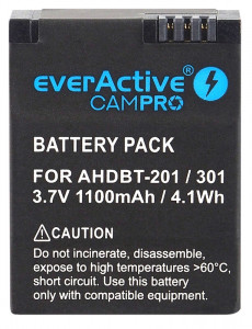    GoPro Hero 3/3 (AHDBT-301) everActive CamPRO (EVB023), LiPo 1100mAh 4