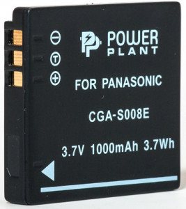  PowerPlant Panasonic CGA-S008, DB-70, DMW-BCE10 1000mAh