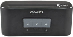   Bluetooth  Awei Y600 (Bluetooth, MP3, AUX, Mic) Black (5587) #S/O 4