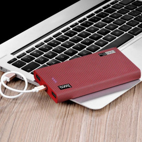 Power Bank Hoco B36 Wooden 13000mAh Red Cell Pattern 3