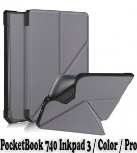  Ultra Slim Origami BeCover  PocketBook 740 Inkpad 3 / Color / Pro Gray (707455) 11