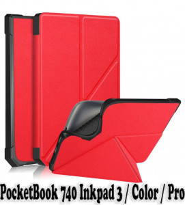  Ultra Slim Origami BeCover  PocketBook 740 Inkpad 3 / Color / Pro Red (707457) 11