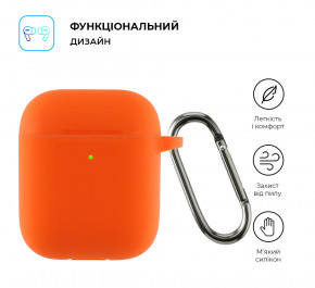  Armorstandart Ultrathin Silicone Case With Hook  Apple AirPods 2 Hermes (ARM59682) 3