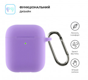  Armorstandart Ultrathin Silicone Case With Hook  Apple AirPods 2 Purple (ARM59690) 3