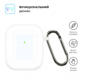  Armorstandart Ultrathin Silicone Case With Hook  Apple AirPods 2 Transparent (ARM59694) 3