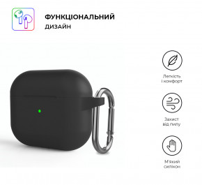  ArmorStandart Hang Case Apple AirPods 3 Black (ARM60308) 3