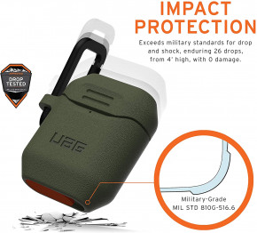  UAG Apple Airpods Standard Issue Silicone 001 (V2), Olive (10244K117272) 5