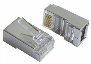   P88S-C6  Plug RJ-45 shilded Cat6 8P8C 50U gold 100pc   EVROMEDIA